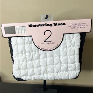 Wandering Moon | Quilted Make-Up Bags | Set of 2  🖤🤍